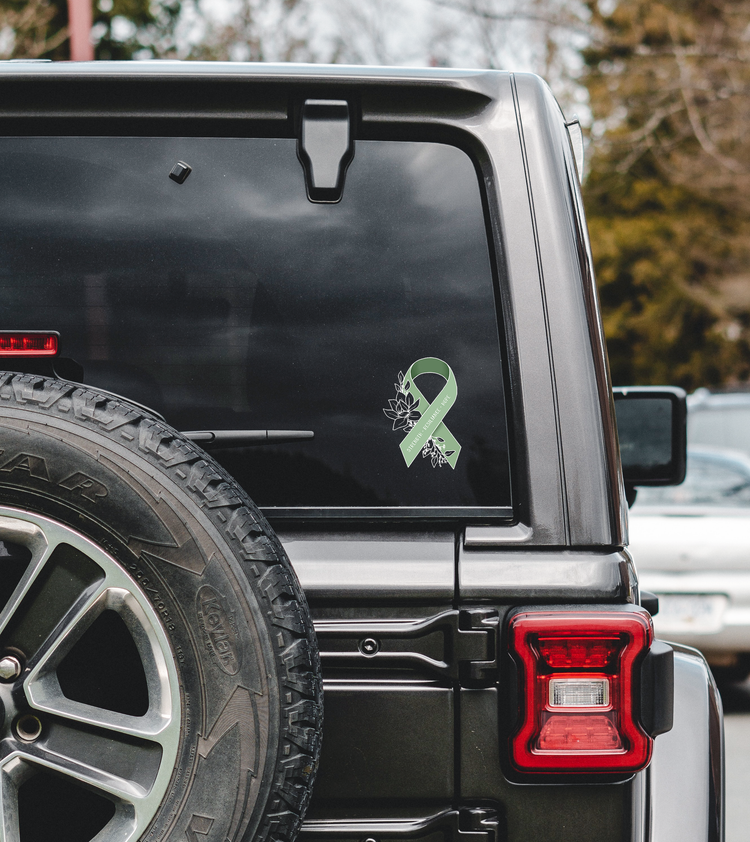 Kidney Awareness Ribbon Waterproof Decal