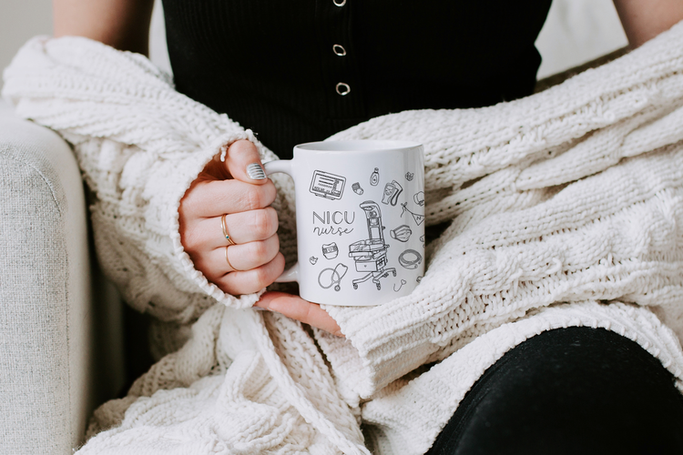 NICU Nurse Illustration Mug