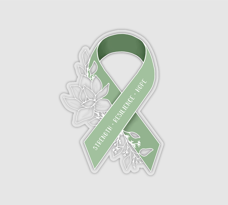 Kidney Awareness Ribbon Waterproof Decal