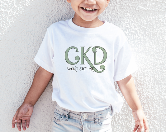 CKD Won't Stop Me Toddler Tee (TWO kidneys)