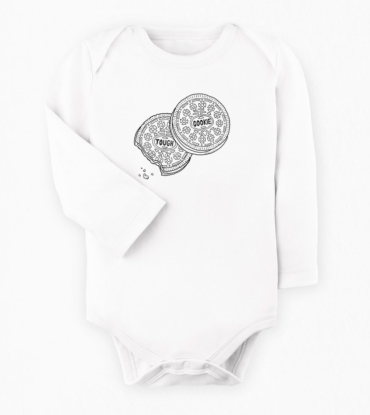 Tough Cookie Long Sleeve Baby Bodysuit