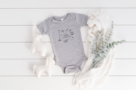 Tubie Warrior Illustration Short Sleeve Bodysuit