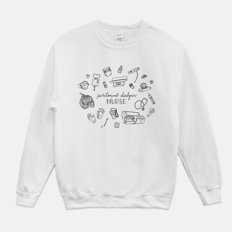 Peritoneal Dialysis Nurse Illustration Sweatshirt