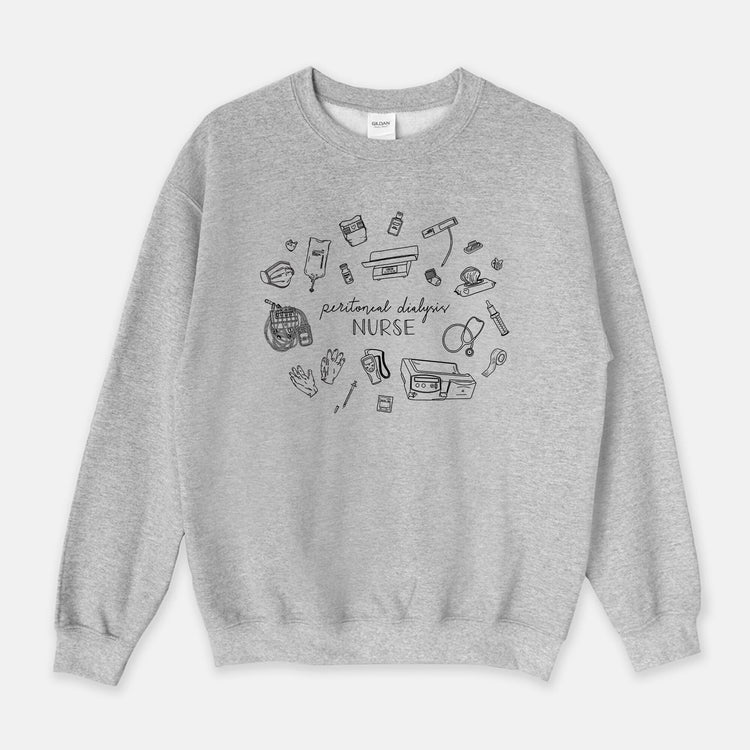 Peritoneal Dialysis Nurse Illustration Sweatshirt