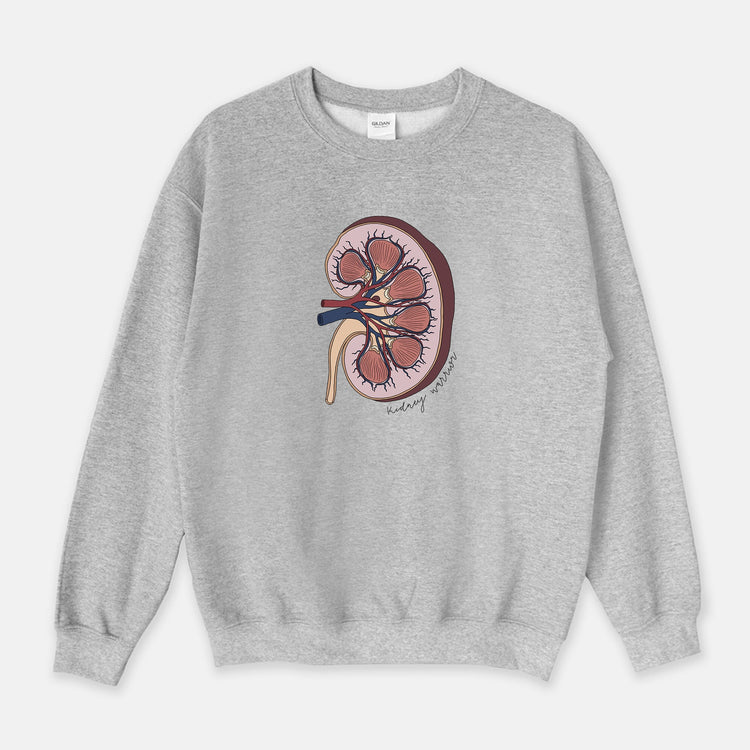 Kidney Warrior Kidney Anatomy Sweatshirt