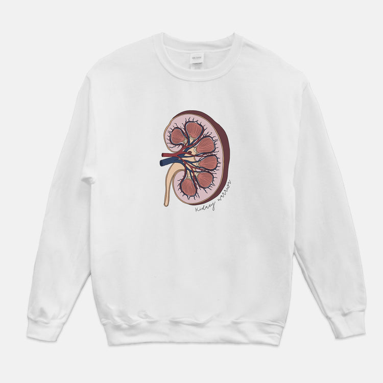 Kidney Warrior Kidney Anatomy Sweatshirt