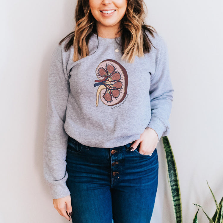 Kidney Warrior Kidney Anatomy Sweatshirt