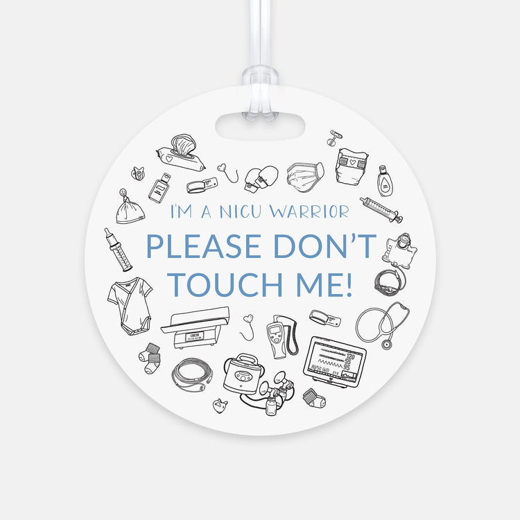 Please Don't Touch Me NICU Illustration Stroller Tag