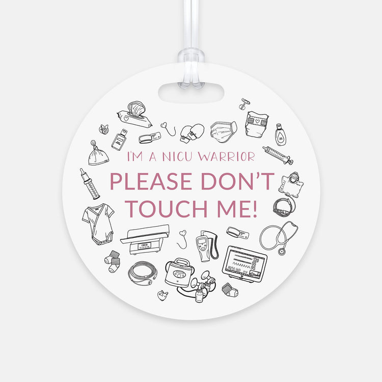 Please Don't Touch Me NICU Illustration Stroller Tag