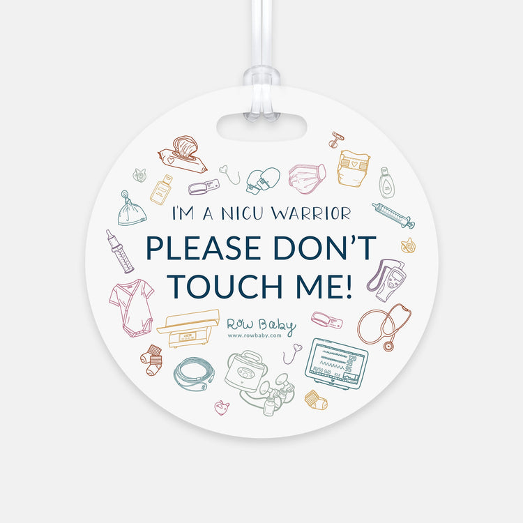 Please Don't Touch Me NICU Illustration Stroller Tag (Multicolor)