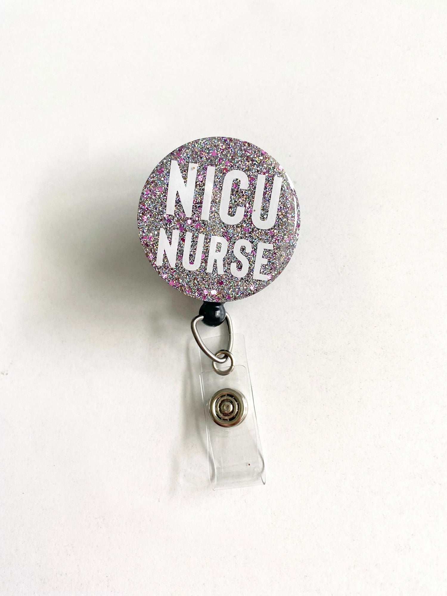 High-End Contemporary Fashion Nurse Badge Reel-Glitter Badge Reel