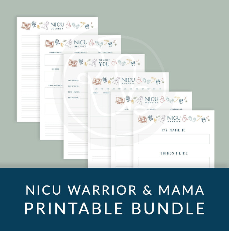 Printable NICU Warrior & NICU Mama Bundle