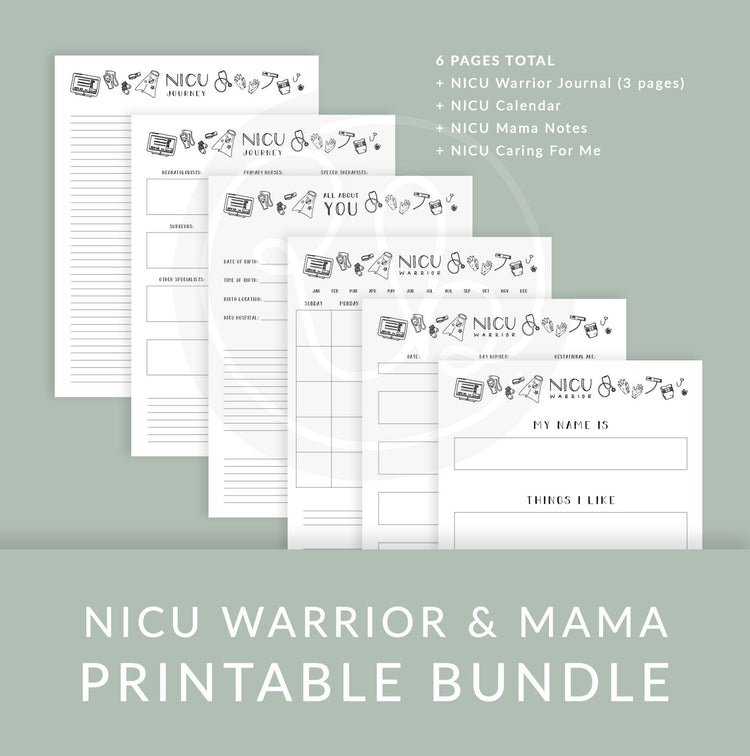 Printable NICU Warrior & NICU Mama Bundle