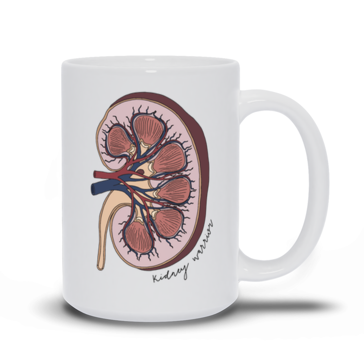 Kidney Warrior Kidney Anatomy Mug