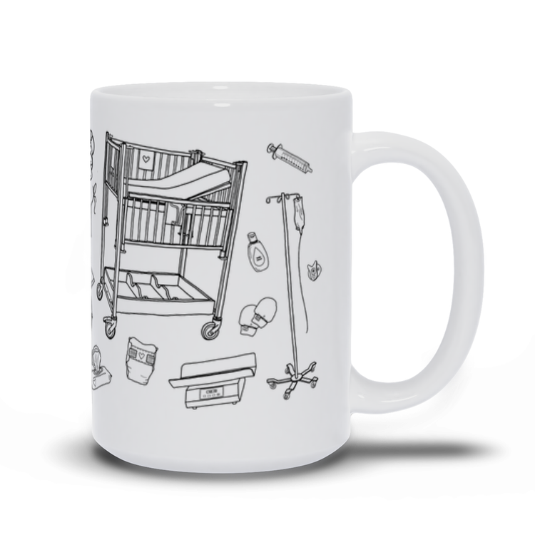 NICU Nurse Illustration Mug